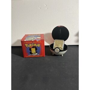 Vintage 1998 Pokémon Limited Edition Poliwhirl 23K Gold-Plated  Card Red Box